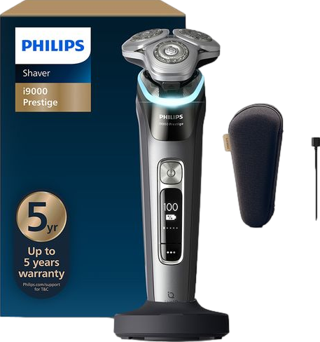 i9000 XP9202/10 Prestige Wet & Dry Rotary Shaver Dark Slate