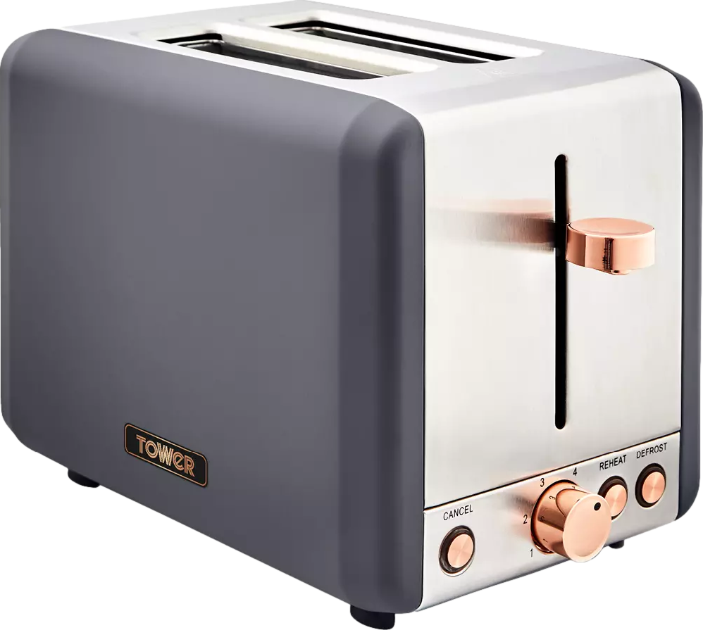 Cavaletto 2 Slice Stainless Steel Toaster Grey