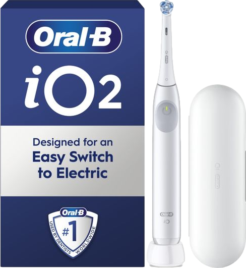 iO2 Electric Toothbrush & Travel Case Simple White