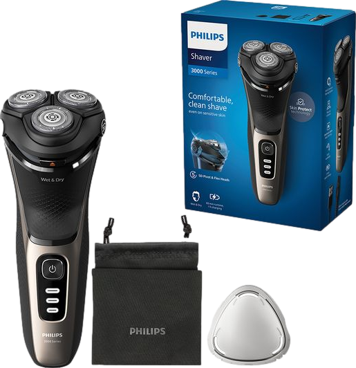Series 3000 S3242/12 Wet & Dry Rotary Shaver Black