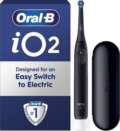 iO2 Electric Toothbrush & Travel Case Night Black