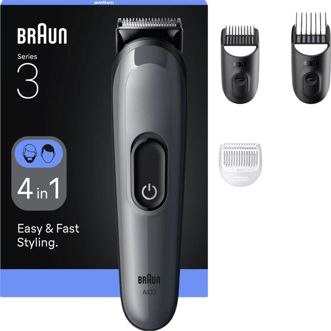 4-in-1 Beard & Hair Grooming Trimmer Kit