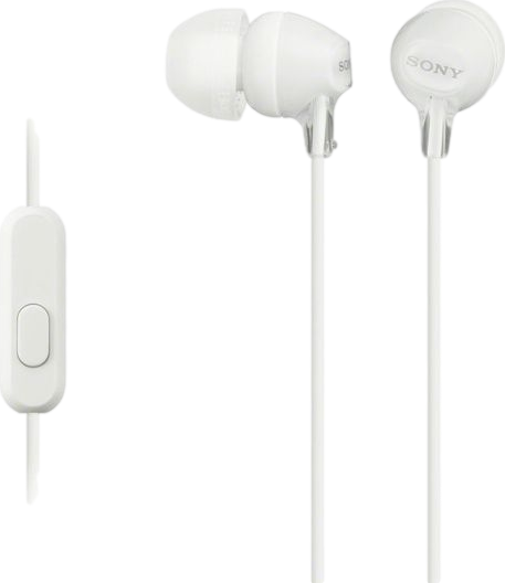 Lightweight Wired In-Ear Headphones with Microphone White