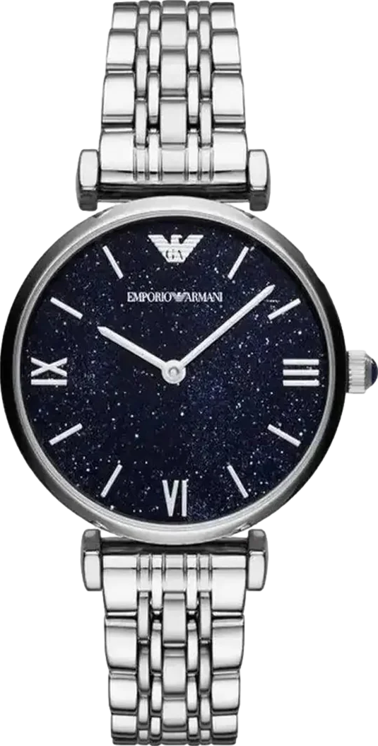 Gianni T Bar Women's Watch 32mm Blue Sunray Dial Silver Steel Bracelet