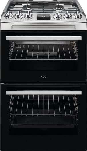 55cm Double Oven Gas Cooker Stainless Steel