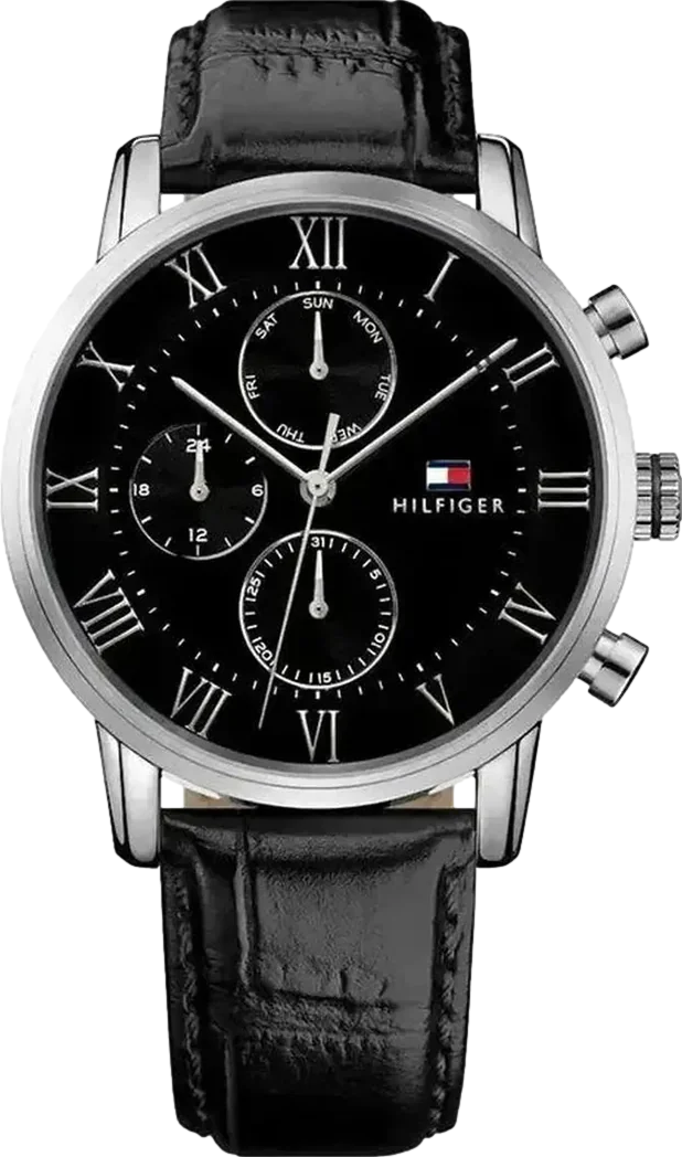 Kane Men's Watch 44mm Black Dial Leather