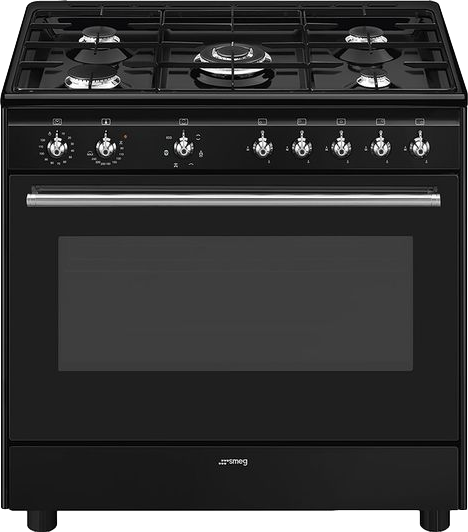 Concert 90cm Dual Fuel Range Cooker Black