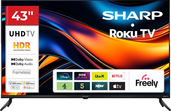 43" Smart 4K Ultra HD HDR LED TV Black