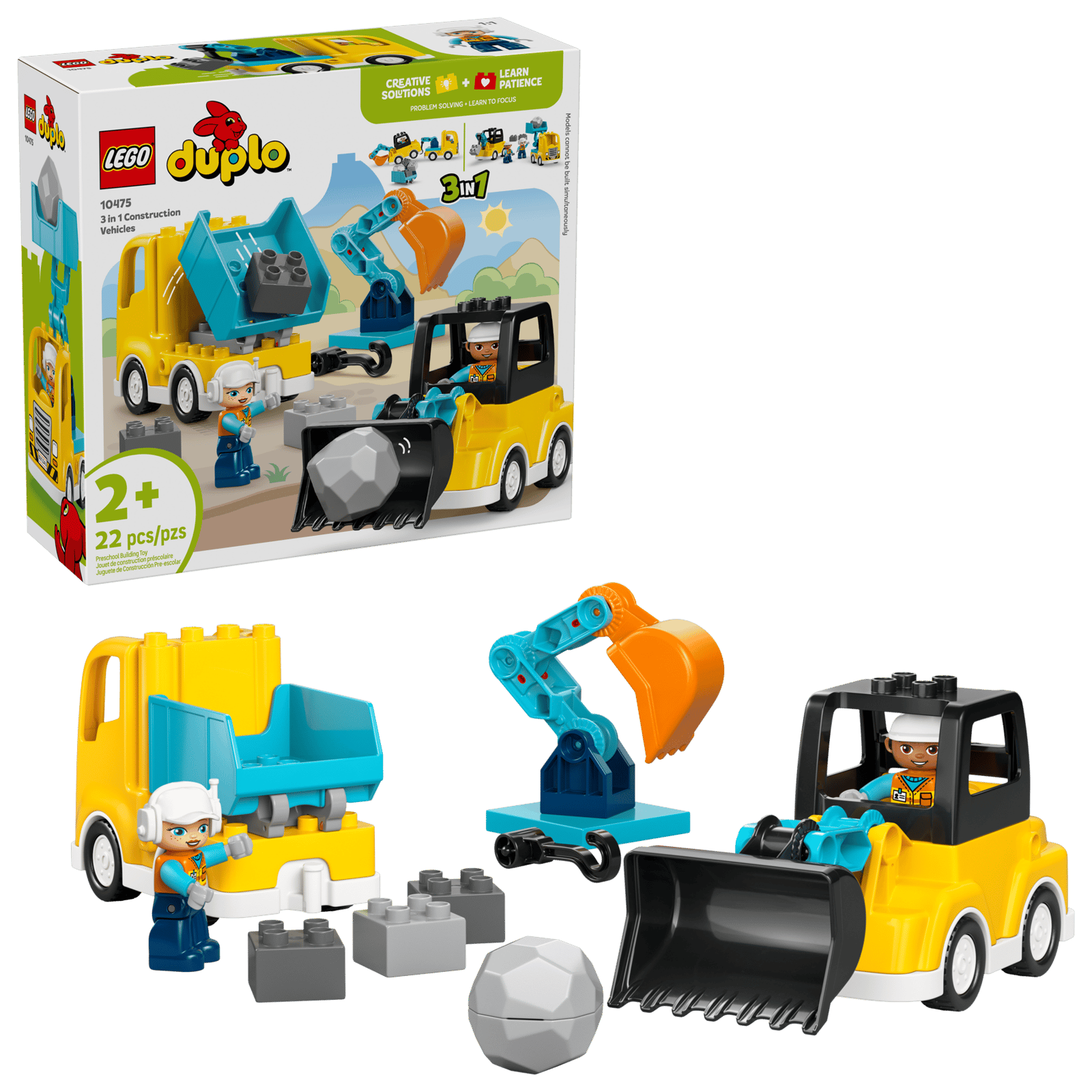 LEGO Duplo 3 in 1 Construction Vehicles thumbnail