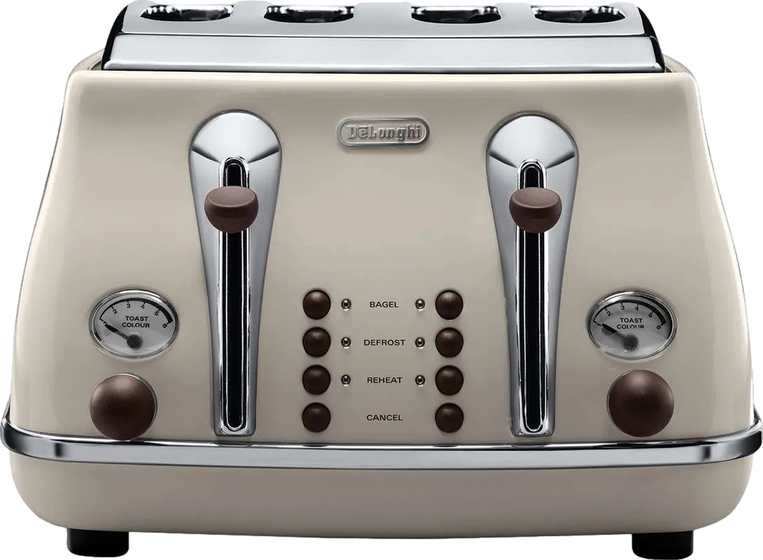 Icona Vintage 4 Slice Toaster Brown