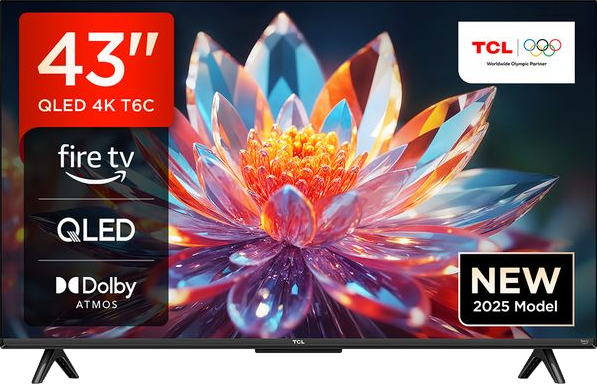 T6C 43" QLED 4K HDR Smart Fire TV with Freely