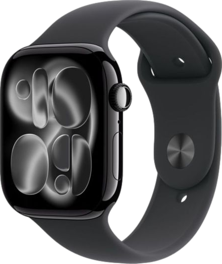 Watch Series 11 46 mm Jet Black Aluminium Case with Black Sport Band Medium Large Smartwatch