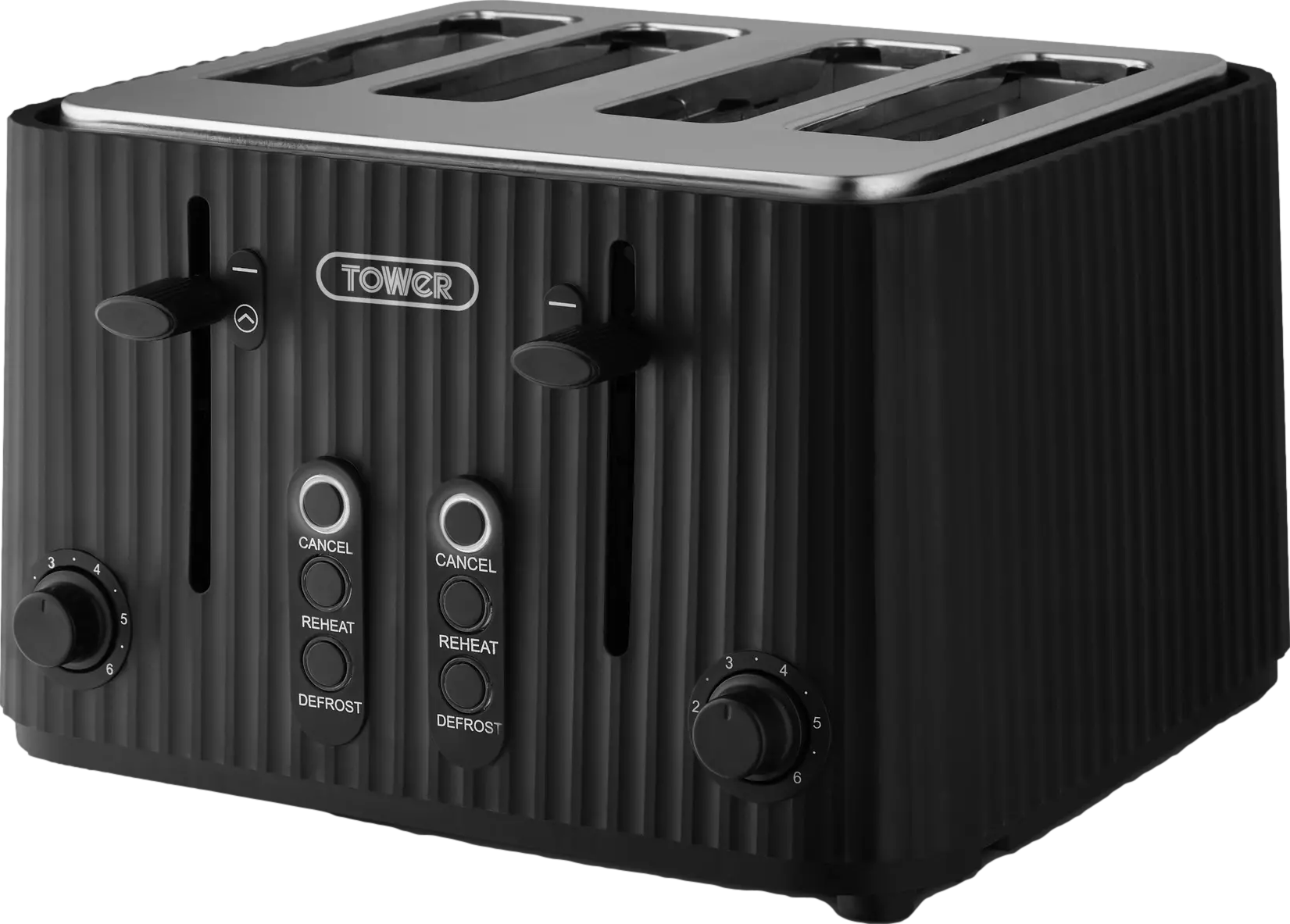 ECOFORM 900W 4 Slice Toaster Black