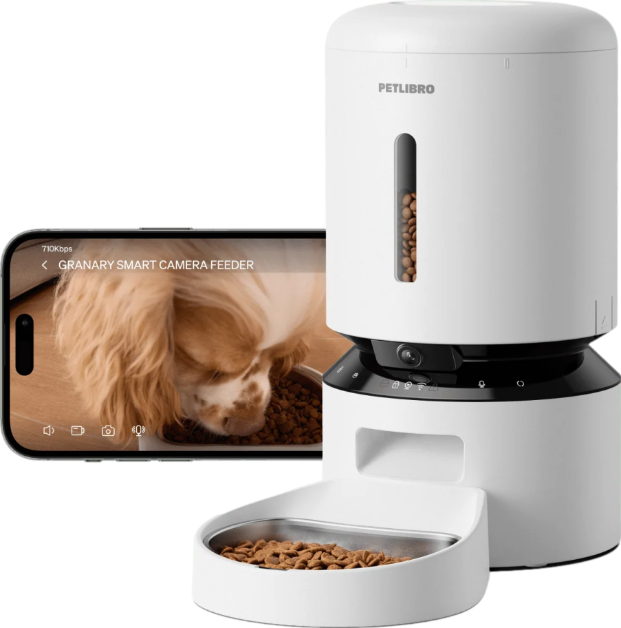Granary Smart Camera Feeder Single Bowl White
