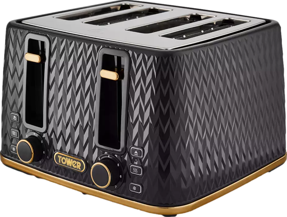 Empire 4 Slice Toaster Black