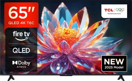 T6C 65" QLED 4K HDR Smart Fire TV with Freely