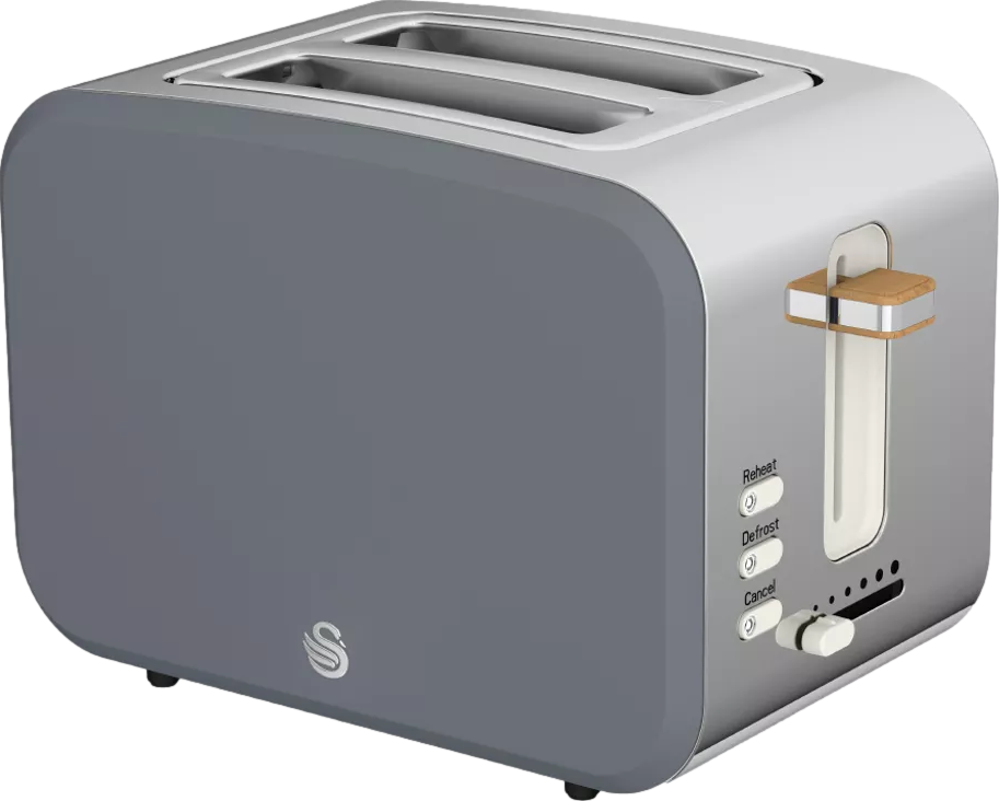 Nordic 2 Slice Toaster Grey