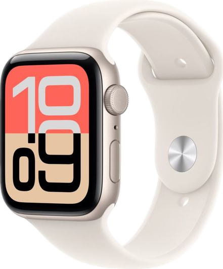 Watch SE 3 44 mm Starlight Aluminium Case with Starlight Sport Band Small Medium Smartwatch