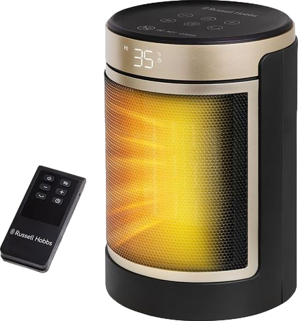 Ceramic Fan Heater Black & Gold