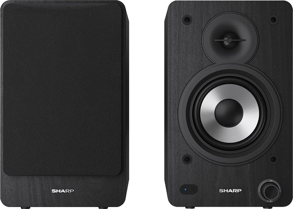 Bluetooth Active Bookshelf Monitor Speaker Black