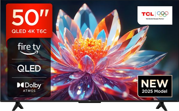 T6C 50" QLED 4K HDR Smart Fire TV with Freely
