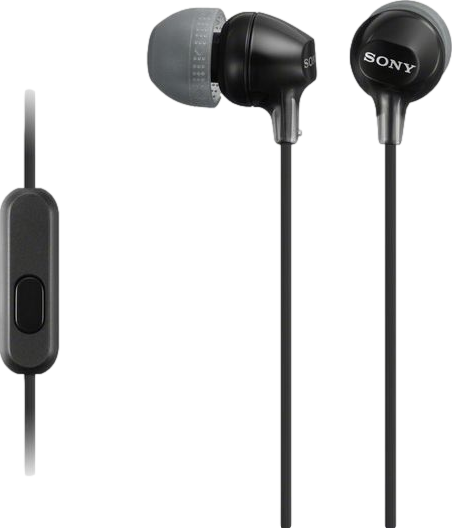 Lightweight Wired In-Ear Headphones with Microphone Black