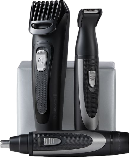 The Works 6-piece Beard Trimmer Kit Black & Grey