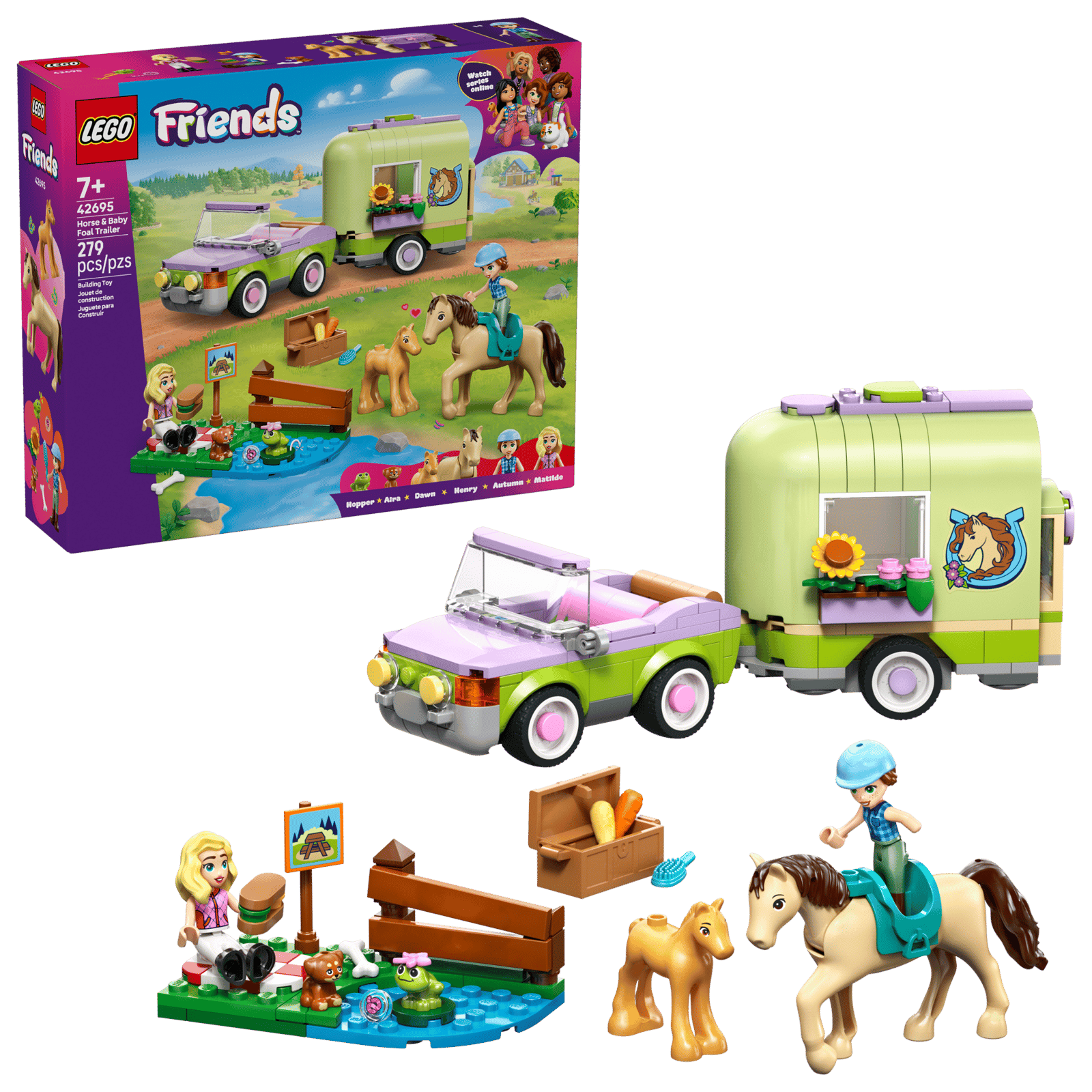 LEGO Friends Horse & Baby Foal Trailer thumbnail